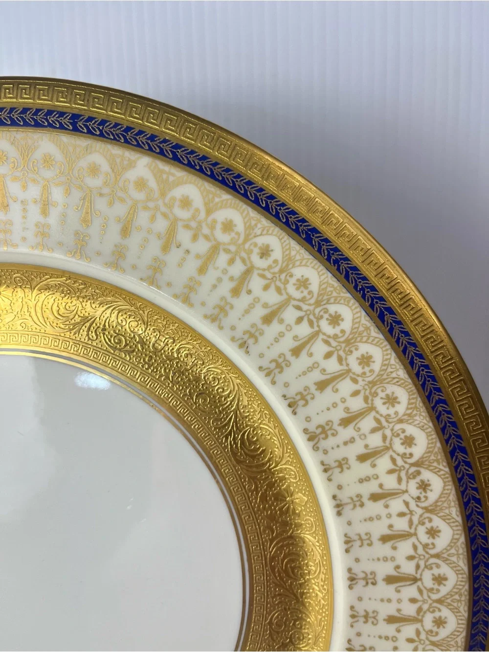 Vintage Rosedale China Gold Encrusted Laurel Leaf Greek Key 11